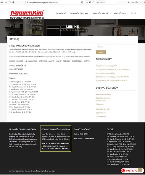 Website giả mạo các siêu thị điện máy lớn. (Ảnh: VCA)
