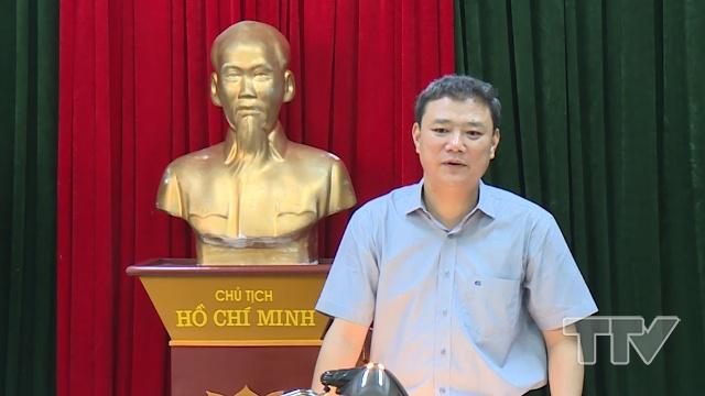 Đồng chí Lê Anh Xuân- Chủ tịch UBND thành phố Thanh Hóa phát biểu chỉ đạo hội nghị
