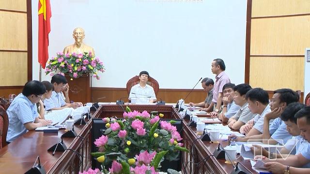 hội nghị nghe Thành phố Sầm Sơn báo cáo tiến độ triển khai dự án  