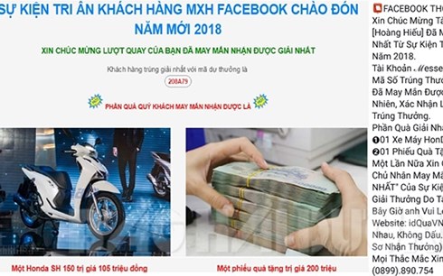 Những tin nhắn lừa đảo trúng thưởng