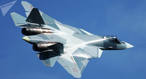 M&aacute;y bay Su-57 của Nga. Ảnh: Sputnik.