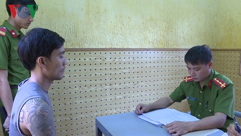 Đối tượng Phạm Văn Lương tại cơ quan điều tra.