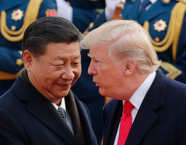 Chủ tịch Trung Quốc Tập Cận Bình đón Tổng thống Mỹ Donald Trump tại Bắc Kinh năm 2017 (Ảnh: Reuters)