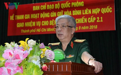 Thượng tướng Nguyễn Chí Vịnh phát biểu tại buổi lễ.