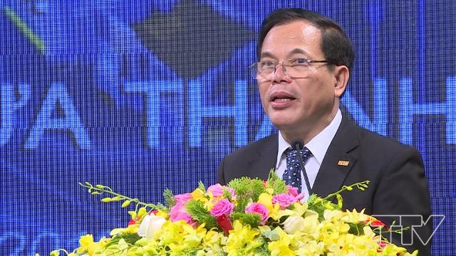 Ông Nguyễn Thanh Tiêu- Giám đốc Phòng Thương mại và Công nghiệp Việt Nam chi nhánh tại Thanh Hóa phát biểu khai mạc Hội thảo  