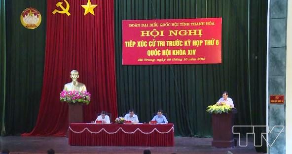 Đo&agrave;n Đại biểu Quốc hội tỉnh tiếp x&uacute;c cử tri huyện H&agrave; Trung