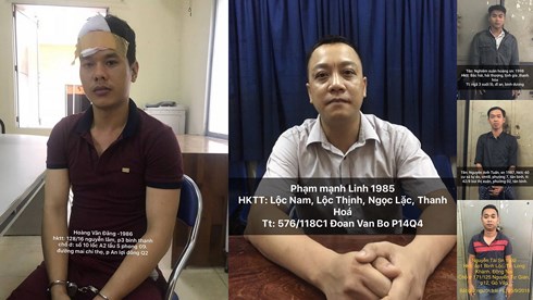 Các đối tượng tại cơ quan công an