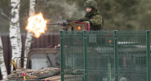 Binh sỹ NATO tham gia cuộc tập trận năm 2016 ở phía bắc thủ đô Vilnius của Litva. Ảnh: AP