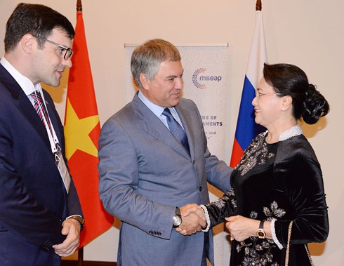Chủ tịch Quốc hội Nguyễn Thị Kim Ngân gặp song phương với Chủ tịch Duma Quốc gia Nga