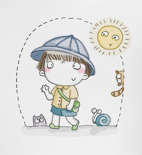 Hình ảnh  &quot;Cún tồ &quot; qua nét vẽ ngộ nghĩnh.