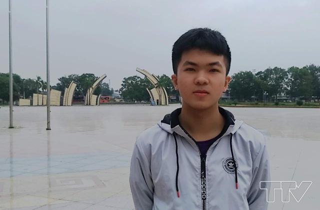 Em Trương Văn Thắng (Cựu thí sinh Âm vang xứ Thanh năm thứ XII, học sinh trường THPT Lương Đắc Bằng) chi sẻ:  