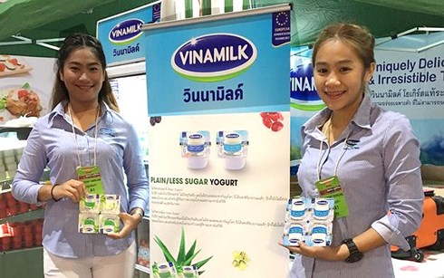 Các sản phẩm sữa Vinamilk ra mắt người tiêu dùng Trung Quốc.