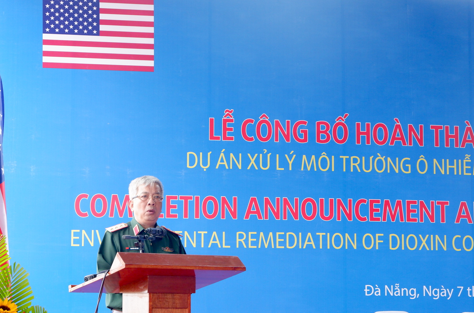 Thứ trưởng Bộ Quốc phòng Nguyễn Chí Vịnh phát biểu tại buổi lễ. Ảnh: VGP/Lưu Hương