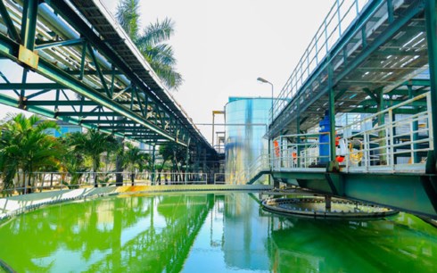 Hệ thống xử lý nước thải hiện đại tại nhà máy Ajinomoto Biên Hòa.