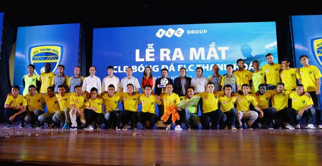 Lễ ra mắt CLB bóng đá FLC Thanh Hóa ngày 12-6-2015 - Ảnh: HÀ ĐỒNG