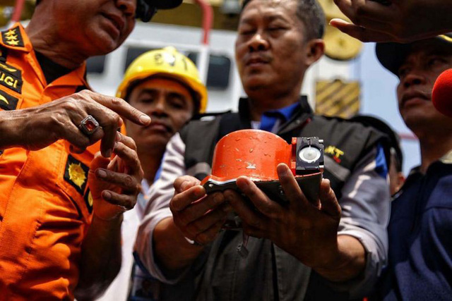 Hộp đen của máy bay Lion Air. (Ảnh: AFP)