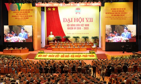 Toàn cảnh Đại hội đại biểu toàn quốc Hội Nông dân Việt Nam lần thứ VII, nhiệm kỳ 2018 – 2023.