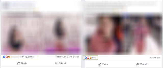 Trước ngày 14/12, lượt like rất cao vì đã mua like nhưng sau ngày 14/12, số lượt like giảm mạnh
