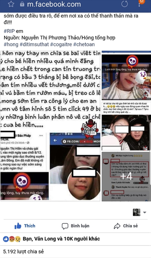 Thông tin nghi vấn cô gái trẻ bị hiếp dâm, đánh đập, tra tấn đến chết đang gây xôn xao cộng đồng mạng