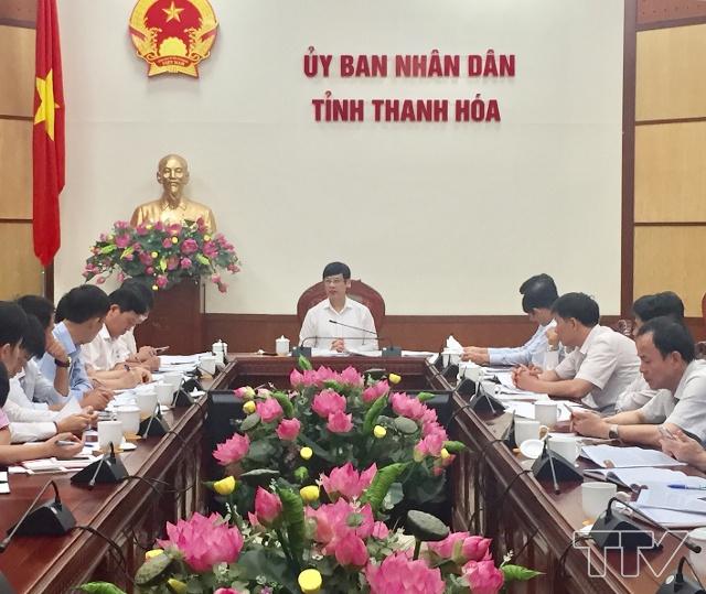 Chủ tịch UBND tỉnh Nguyễn Đình Xứng chủ trì hội nghị về thực hiện giải phóng mặt bằng của huyện Tĩnh Gia.