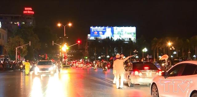 Công an thành phố Thanh Hóa sẽ tăng cường các giải pháp xử lý nghiêm các hành vi vi phạm an toàn giao thông sau trận đấu lượt về ngày 15/12,