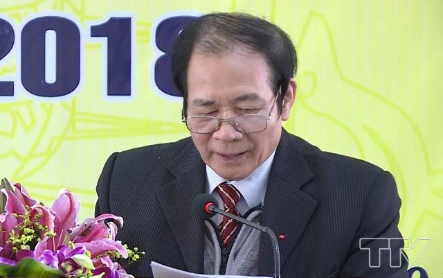 Đồng chí Phạm Hoàng Be, Phó Chủ tịch Trung ương Hội khuyến học Việt Nam phát biểu tại hội nghị