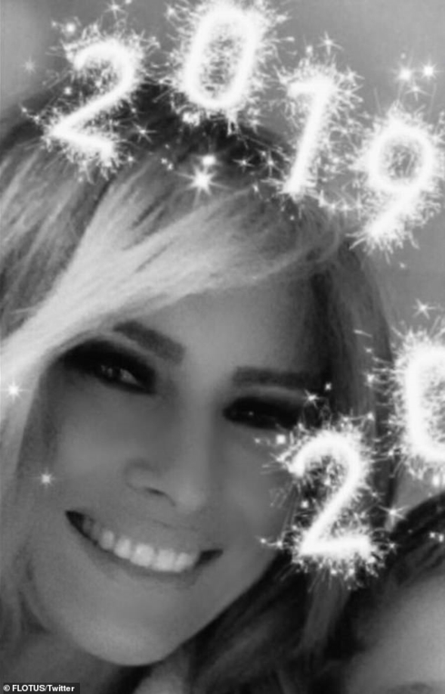Bức ảnh selfie hiếm hoi chụp cận mặt của Đệ nhất phu nh&acirc;n Melania Trump. Ảnh: Twitter