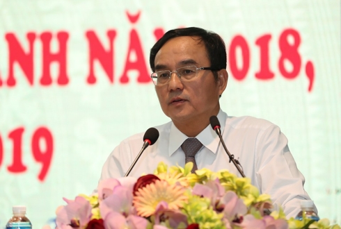 Chủ tịch HĐTV EVN Dương Quang Thành đánh giá cao những nỗ lực của toàn thể lãnh đạo và CBCVN EVNSPC trong năm 2018.