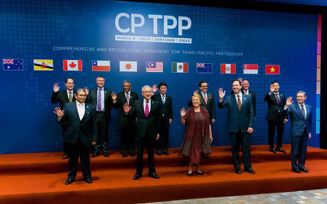 Đại diện các nước tham gia CPTPP trong lễ ký kết, tháng 3/2018 tại Chile.