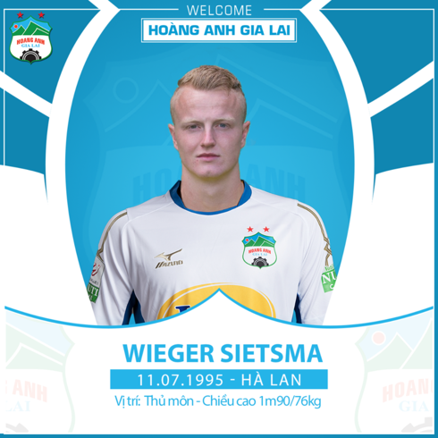 Trang Facebook của HAGL ch&agrave;o đ&oacute;n thủ m&ocirc;n Wieger Sietsma. (Ảnh: Facebook HAGL)