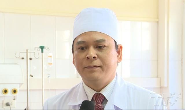 Thạc sỹ, Bác sỹ CKII Hoàng Hữu Trường - Phó Giám đốc Bệnh viện Đa khoa tỉnh Thanh Hóa: Đối với những bệnh nhân bị phình mạch não, vỡ phình mạch não thì nguy cơ tử vong rất cao, khí chúng tôi triển khai tại bệnh viện tỉnh đã rút ngắn được thời gian cứu sống bệnh nhân, không phải chuyển tuyến, tốn kém chi phí
