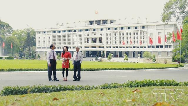 Một cảnh quay của chương trình thực hiện tại dinh Thống Nhất - TP Hồ Chí Minh. 