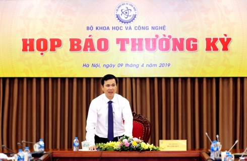 Thứ trưởng Bộ KH&CN Bùi Thế Duy chia sẻ tại buổi họp báo quý 1/2019.