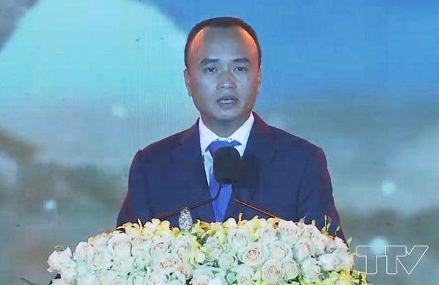 Ông Lương Tất Thắng – Phó Bí thư Thành ủy – Chủ tịch UBND TP Sầm Sơn phát biểu khai mạc