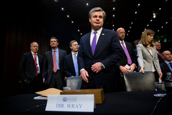Ông Christopher Wray, giám đốc FBI - Ảnh: NYT