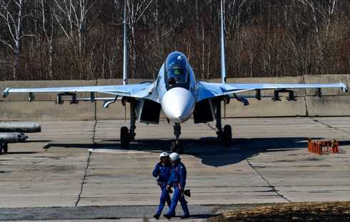 Tiêm kích Su-30SM. Ảnh: TASS.