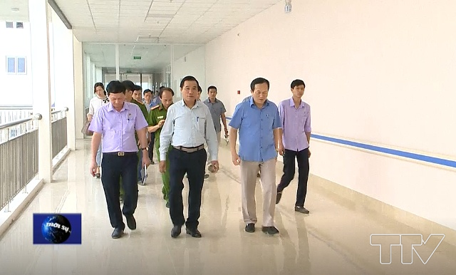 đồng chí Phạm Đăng Quyền, Phó chủ tịch Ủy ban nhân dân tỉnh đã đi kiểm tra công tác di chuyển, chuẩn bị  hoạt động cơ sở mới của Bệnh viện Ung bướu Thanh Hóa