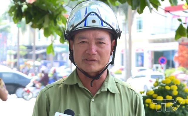 Ông Lê Ngọc Cử, huyện Đông Sơn: Tình trạng vi phạm giao thông diễn ra do tâm lý nhiều người nghĩ vào những này này lực lượng chức năng không xử lý nên xem thường luật dẫn đến nguy cơ xảy ra TNGT