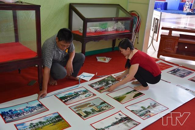 Công tác chuẩn bị trưng bày của huyện Nông Cống.