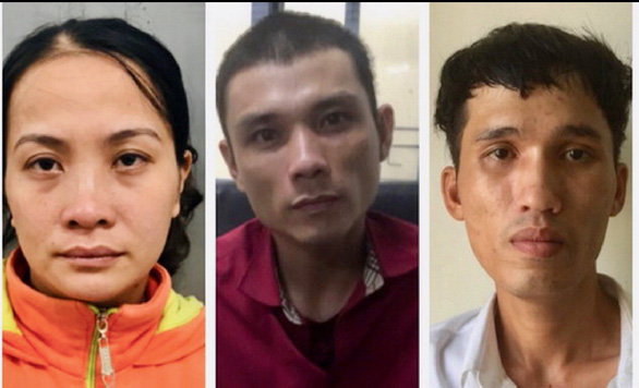 Các đối tượng Huyền, Sinh, Mai (từ trái qua phải) - Ảnh: CTV