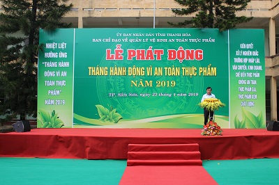 buổi lễ phát động Tháng hành động vì an toàn thực phẩm năm 2019 tại thành phố Sầm Sơn
