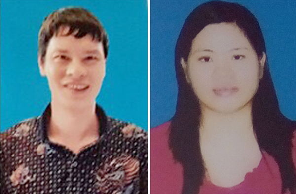 Phùng Ngọc Huy và Trần Thị Diệp.