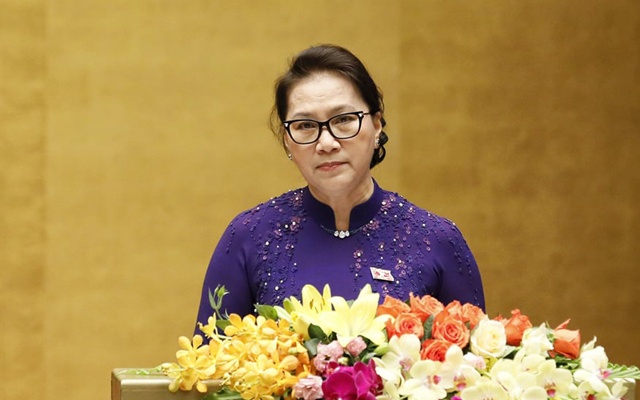 Chủ tịch Quốc hội Nguyễn Thị Kim Ngân phát biểu khai mạc Kỳ họp thứ 7, Quốc hội khoá XIV