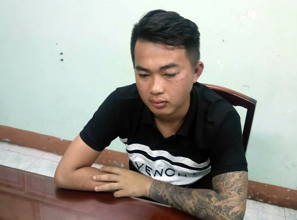 La Thanh Mạnh tại cơ quan công an - Ảnh: QUỲNH GIANG