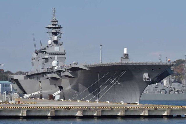 Tàu sân bay JS Izumo. Ảnh: AFP