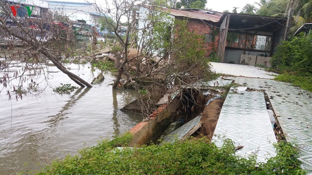 Tình trạng sạt lở ven sông, rạch ở huyện Cái Bè (Tiền Giang) rất đáng báo  động