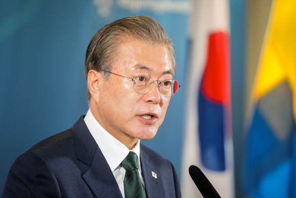 Tổng thống Hàn Quốc Moon Jae In - Ảnh: REUTERS