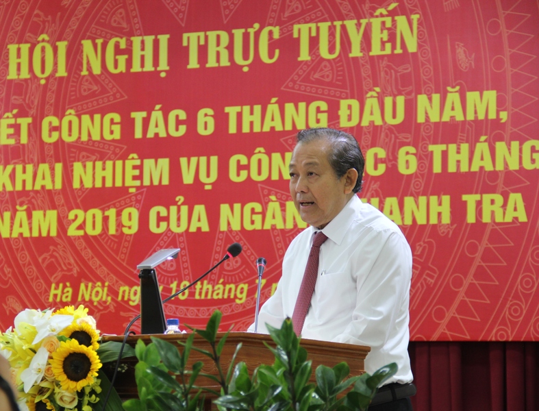 Phó Thủ tướng Thường trực Trương Hòa Bình dự hội nghị ngành thanh tra