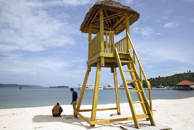 Bãi biển tại khu nghỉ dưỡng Dara Sakor ở Botum Sakor, tỉnh Koh Kong, Campuchia. (Ảnh:  Brent Lewin/Bloombe