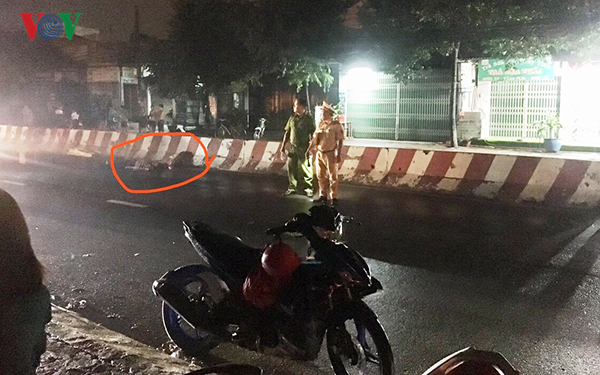 Hiện trường vụ tai nạn.